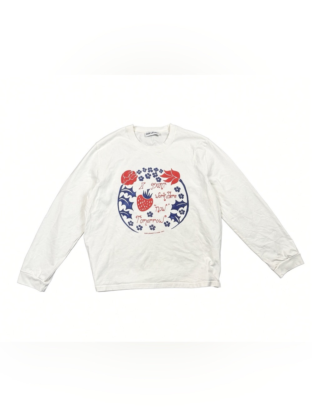 Our Legacy Tour Longsleeve 52 White Graphic Casa 1981 Print Tee